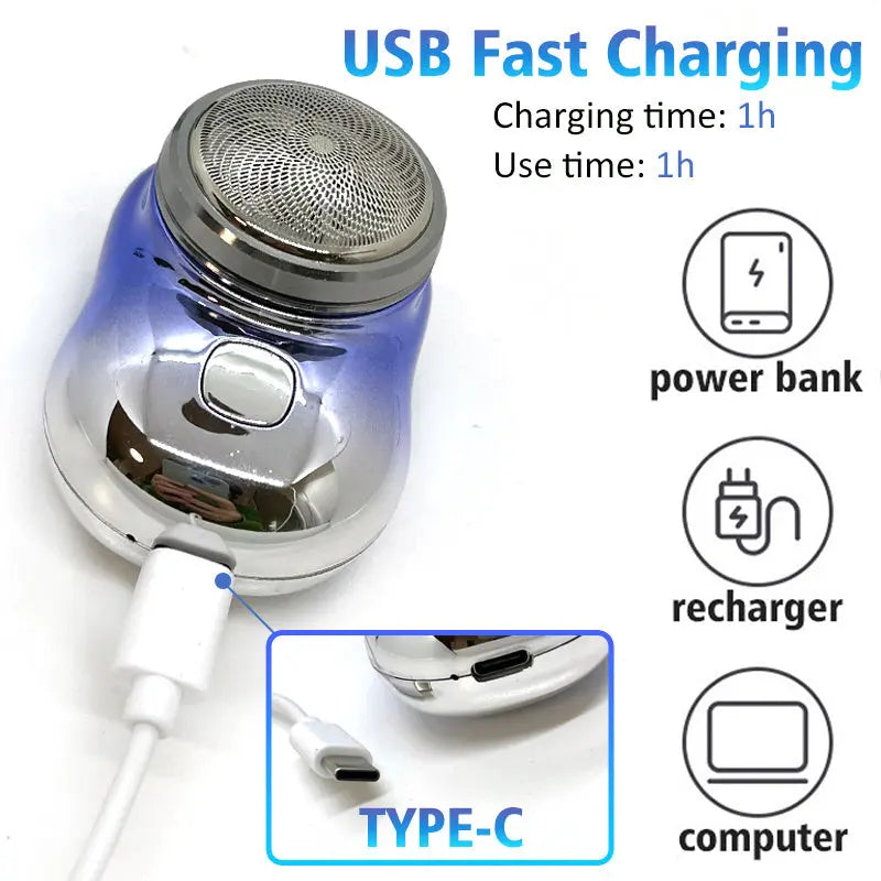 Mini Portable Face Cordless Shavers Rechargeable USB Electric Shaver Wet & Dry Painless Small Size Machine Shaving For Men a56c42-cf