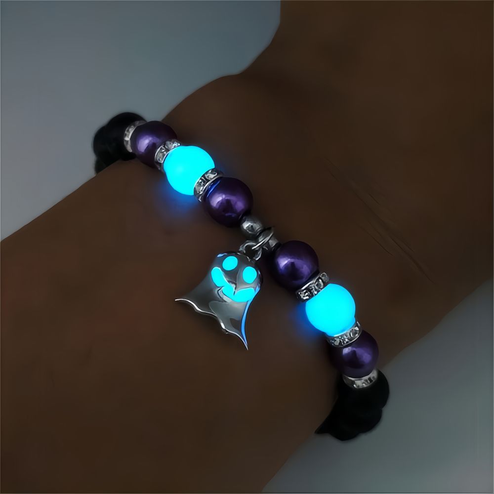 Halloween Gift Luminous Little Ghost Natural Volcano Bracelet a56c42-cf