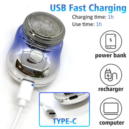 Mini Portable Face Cordless Shavers Rechargeable USB Electric Shaver Wet & Dry Painless Small Size Machine Shaving For Men a56c42-cf